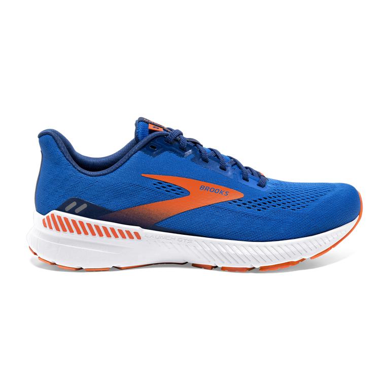 Brooks LAUNCH GTS 8 Energy Return Road Running Shoes Mens Canada - Blue/Orange/White (TPG387690)